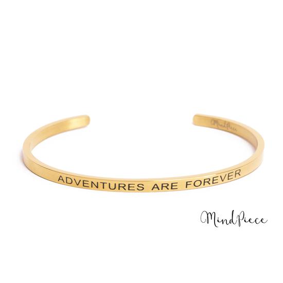 Bracelet inspirational quotes (1 pcs) - gold | different texts