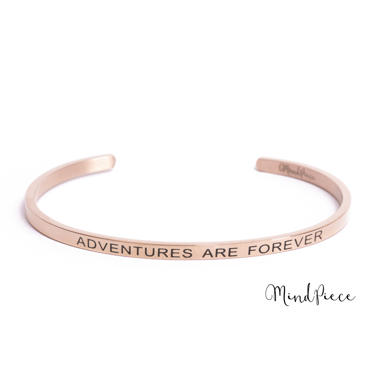 Bracelet inspirational quotes (1 pcs) - rose | different texts