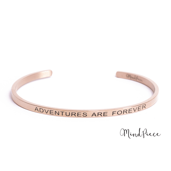 Bracelet inspirational quotes (1 pcs) - rose | different texts