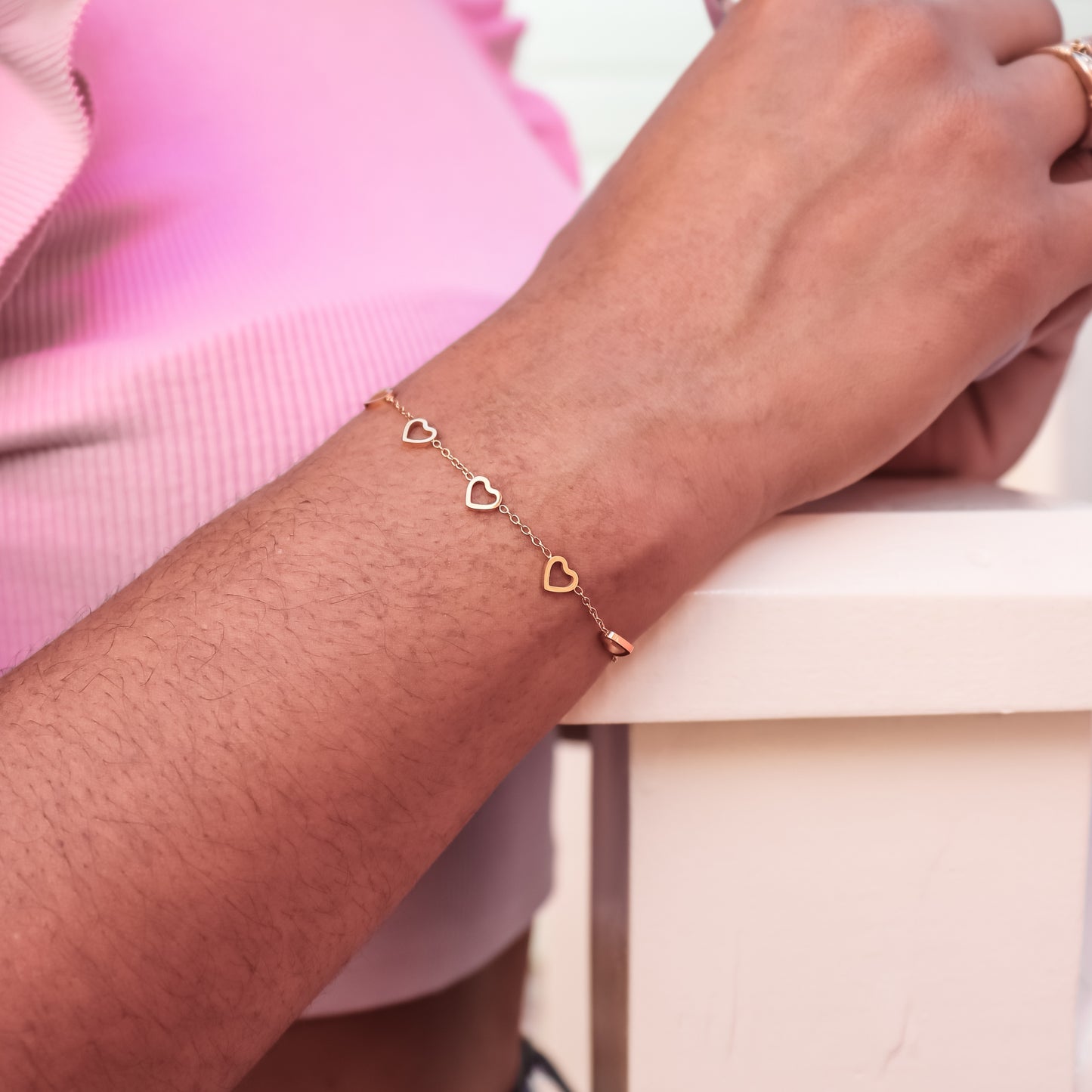 Bracelet heart (2 pcs) | mom & (teen) daughter - gold & silver