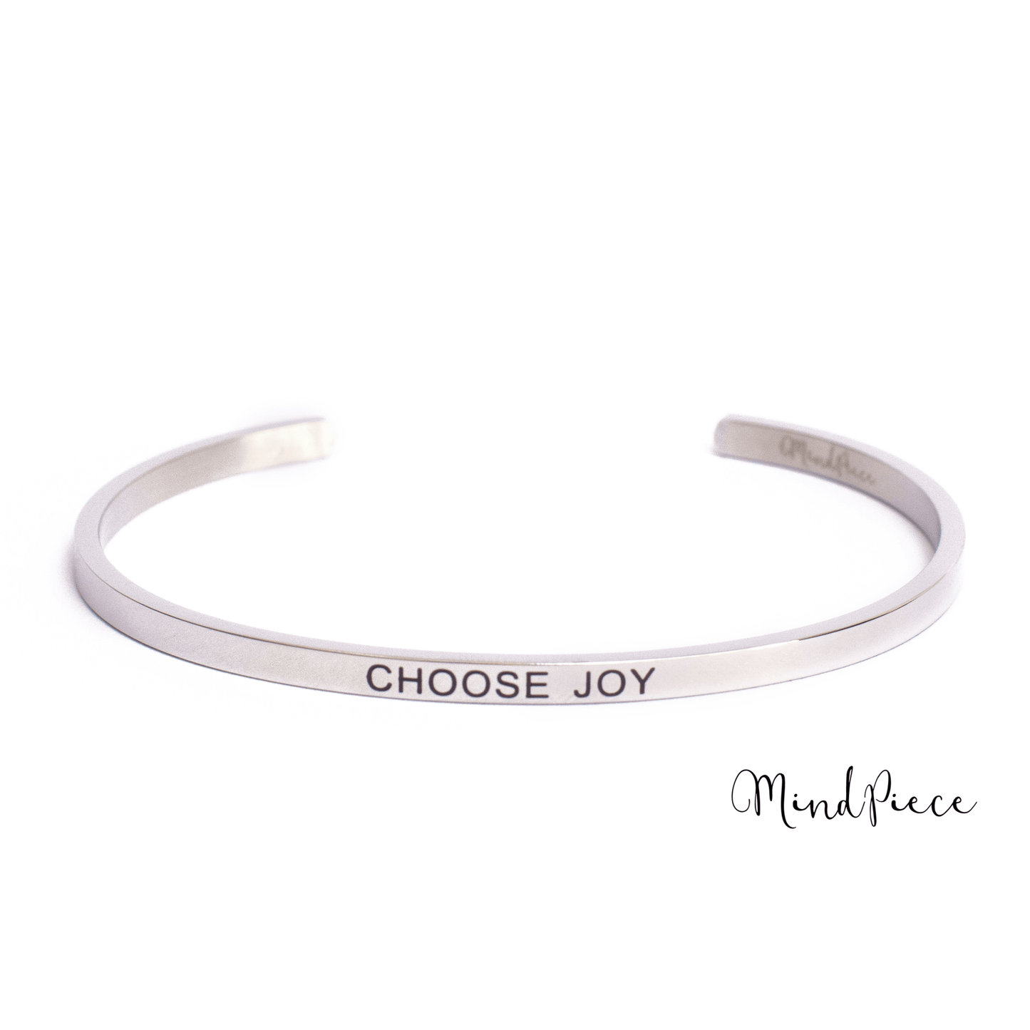 Bracelet inspirational quotes (1 pcs) - silver | different texts