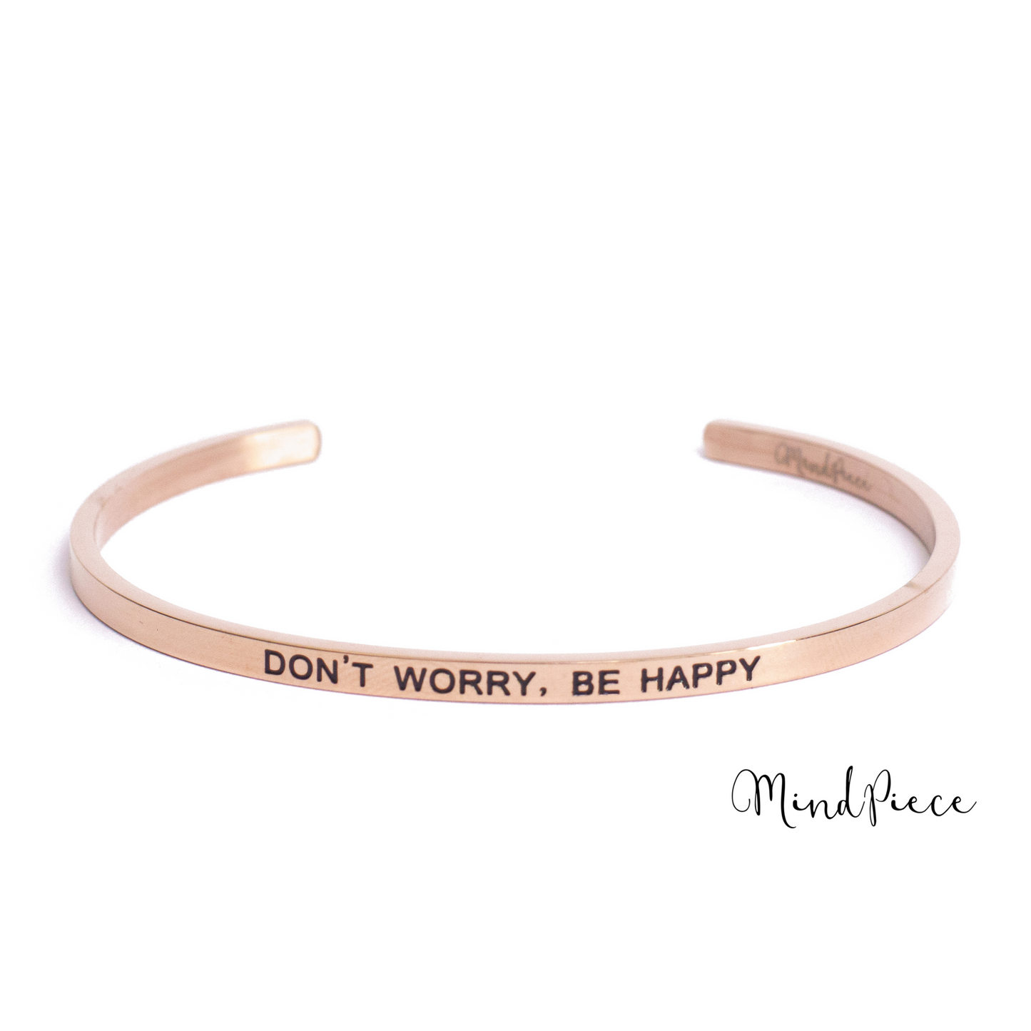 Bracelet inspirational quotes (1 pcs) - rose | different texts