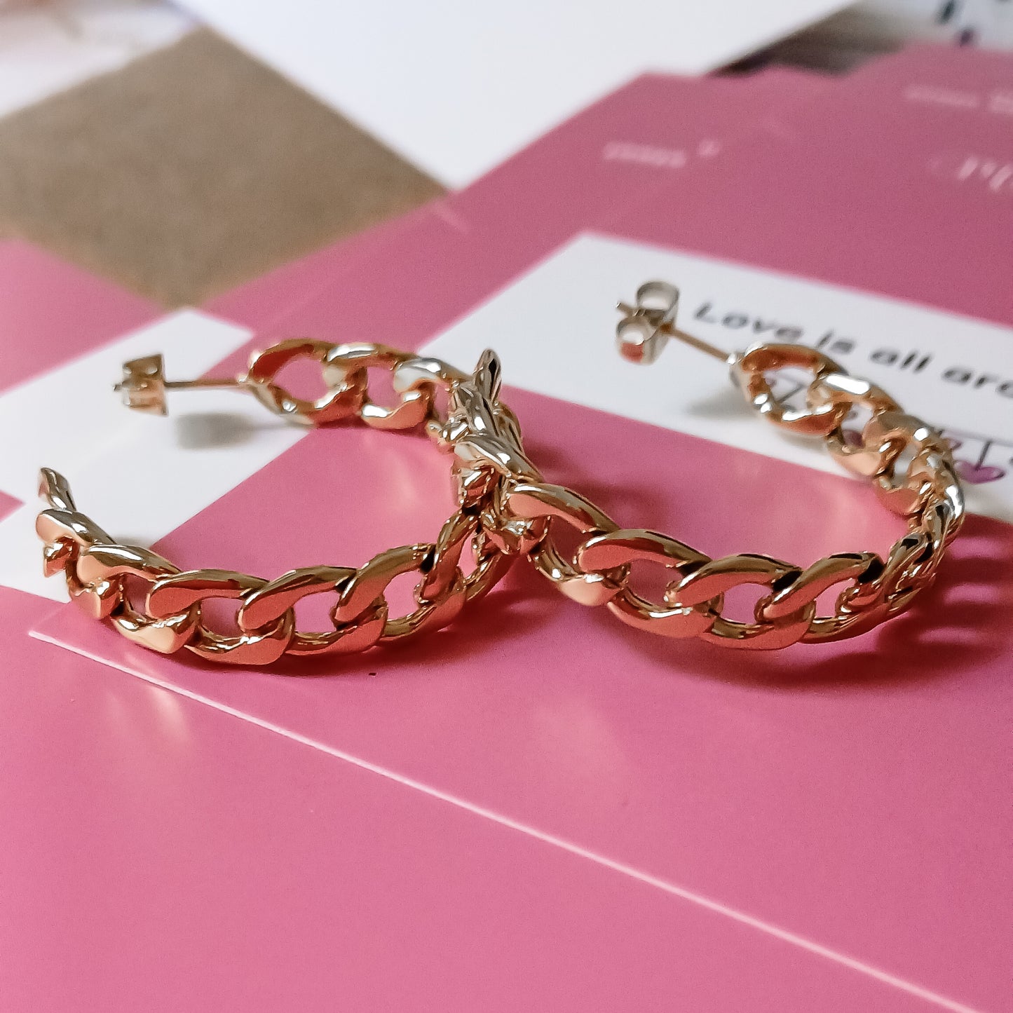 Earring Hoop Links - 35 mm | gold