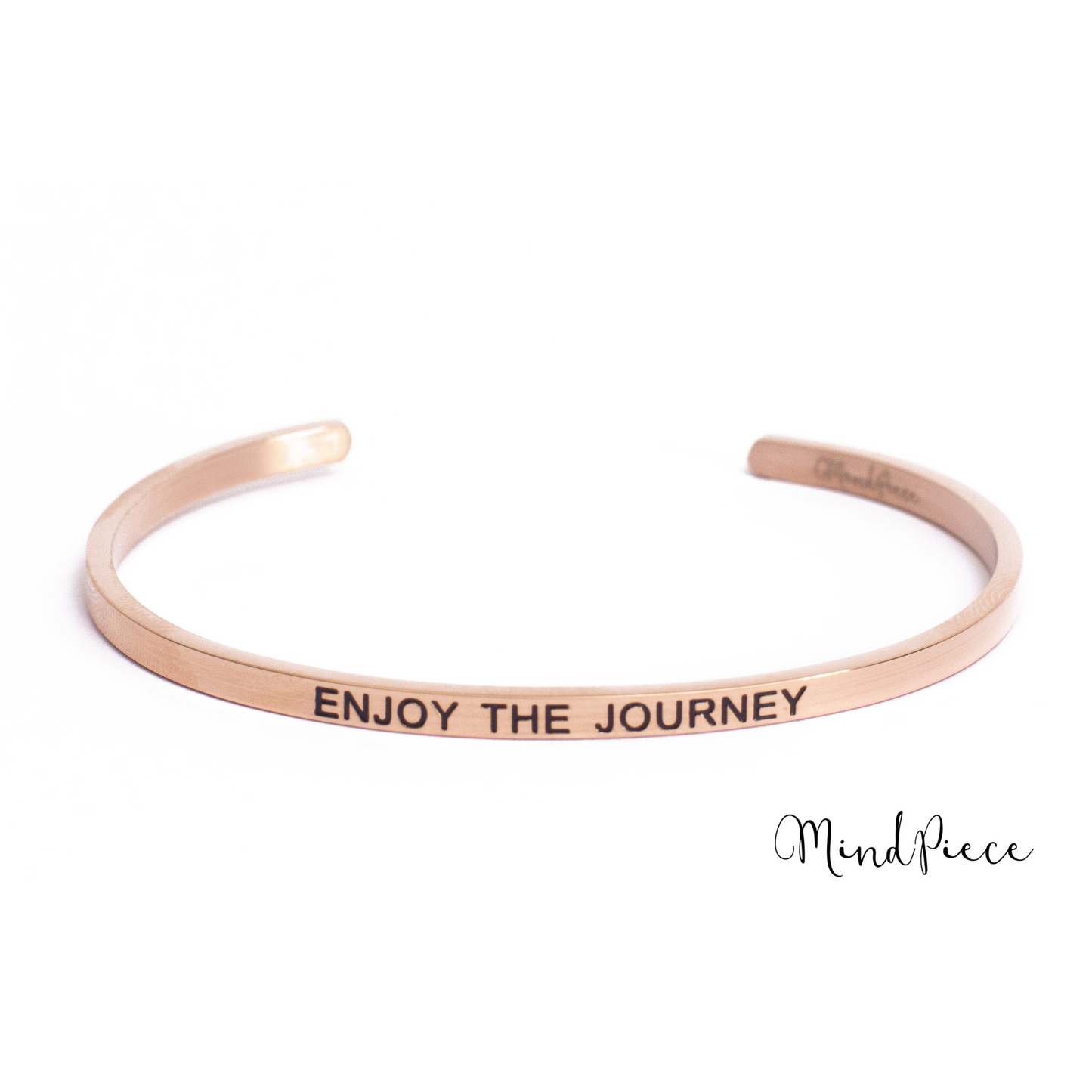 Bracelet inspirational quotes (1 pcs) - rose | different texts