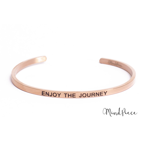 Bracelet inspirational quotes (1 pcs) - rose | different texts