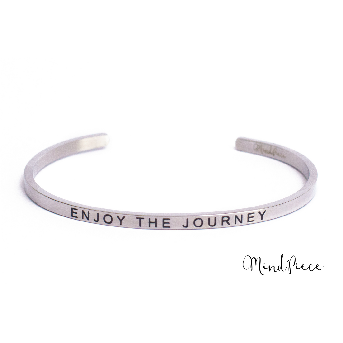 Bracelet inspirational quotes (1 pcs) - silver | different texts