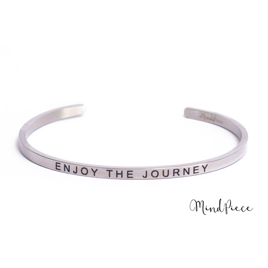 Bracelet inspirational quotes (1 pcs) - silver | different texts