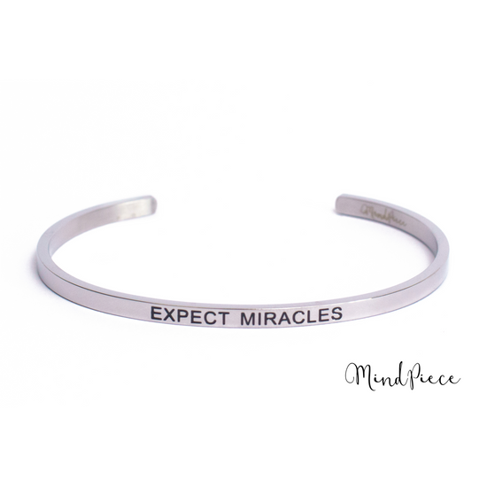 Bracelet inspirational quotes (1 pcs) - silver | different texts