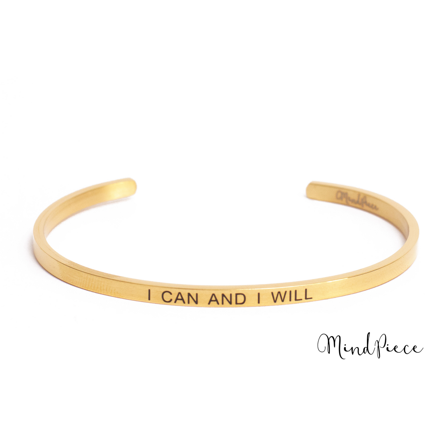 Bracelet inspirational quotes (1 pcs) - gold | different texts