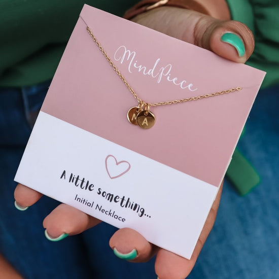 Necklace initial mini disc | A to Z - gold