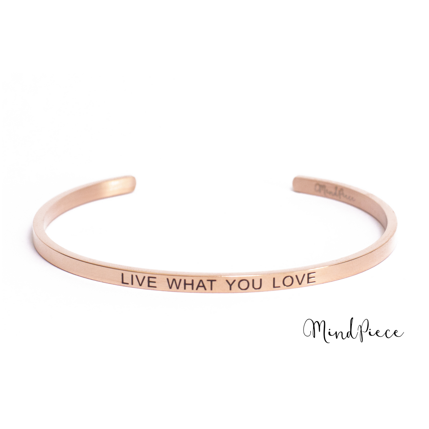 Bracelet inspirational quotes (1 pcs) - rose | different texts