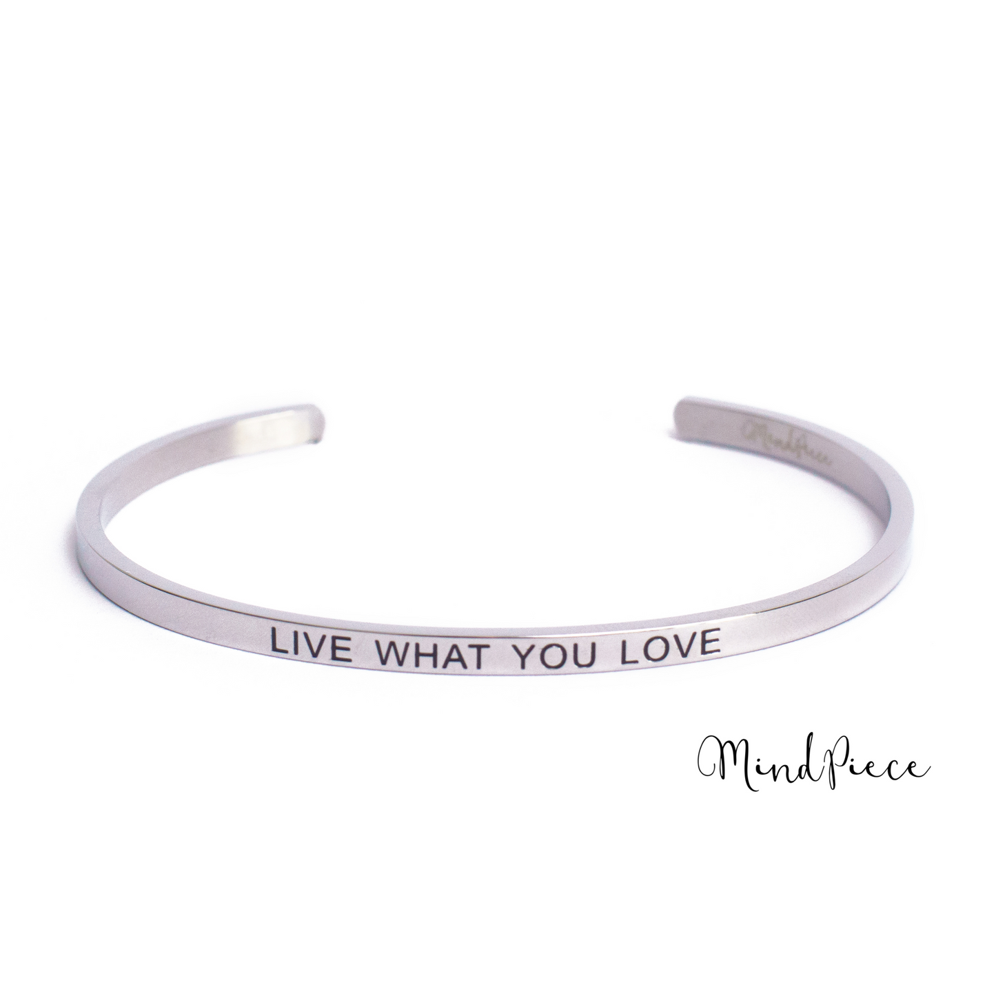 Bracelet inspirational quotes (1 pcs) - silver | different texts