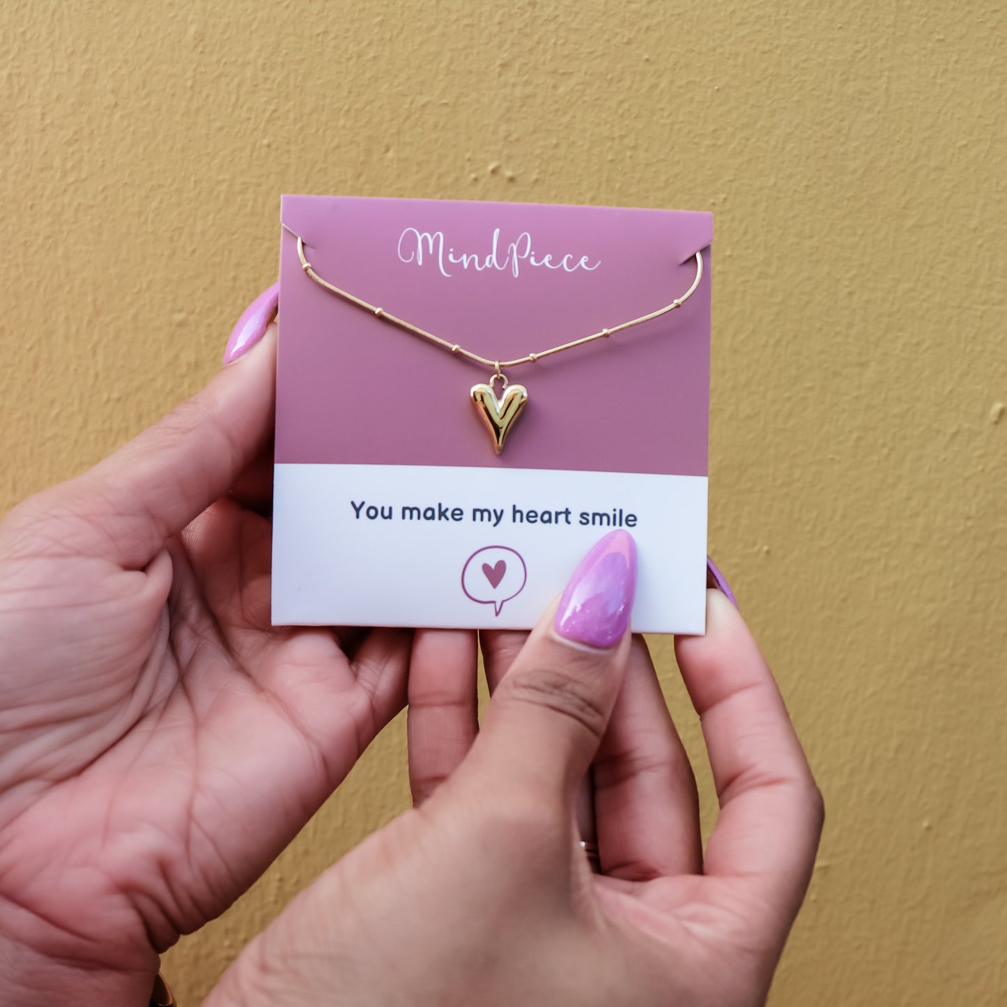 Necklace heart satellite - gold