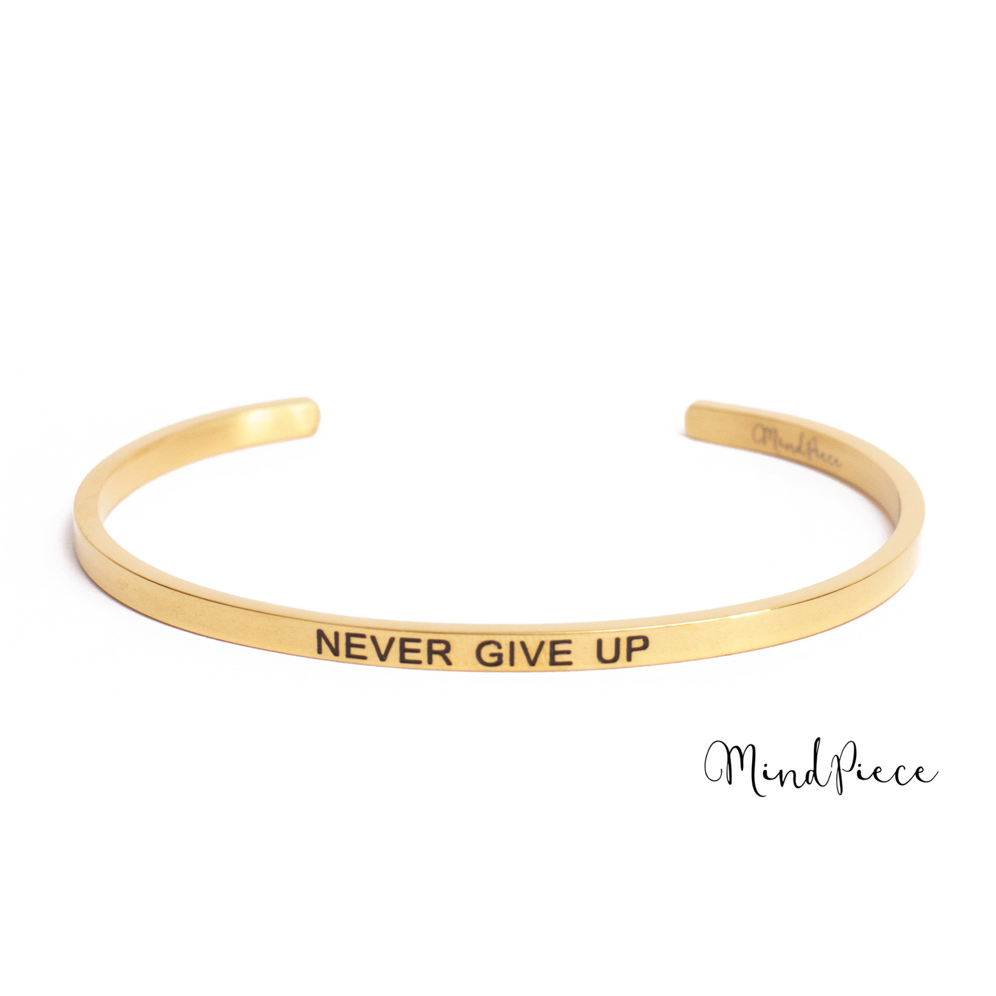 Bracelet inspirational quotes (1 pcs) - gold | different texts