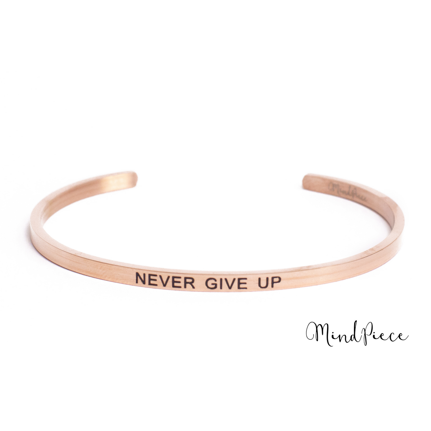 Bracelet inspirational quotes (1 pcs) - rose | different texts