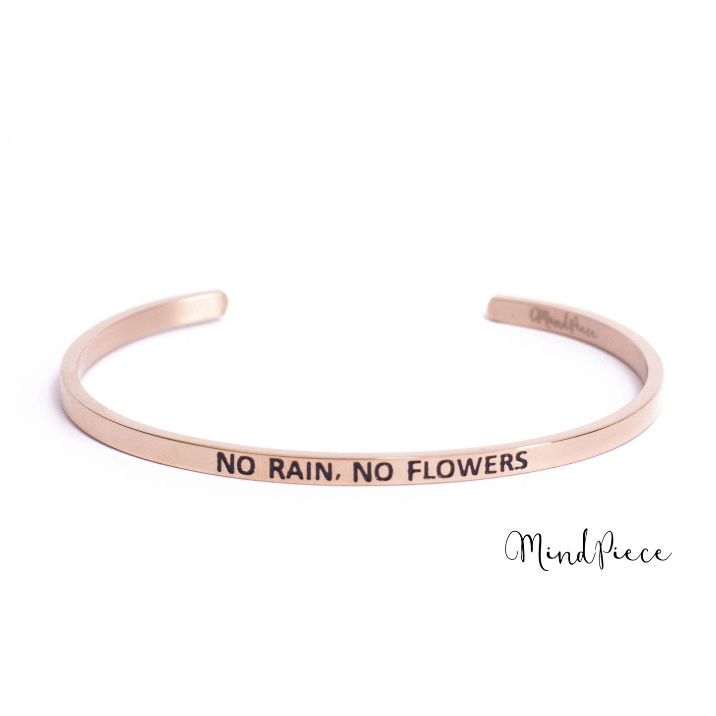 Bracelet inspirational quotes (1 pcs) - rose | different texts