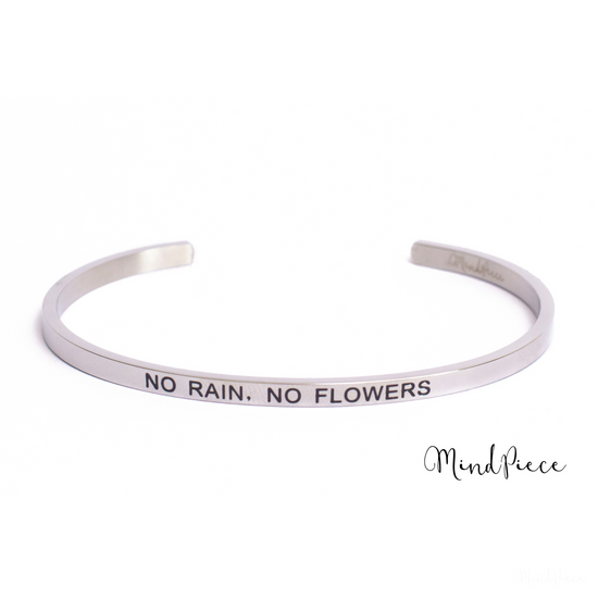 Bracelet inspirational quotes (1 pcs) - silver | different texts