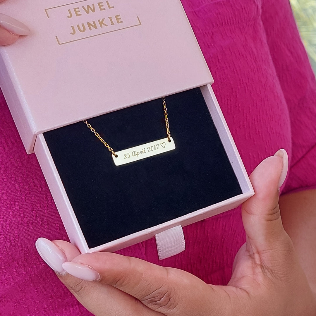 Necklace customize bar - memorable date